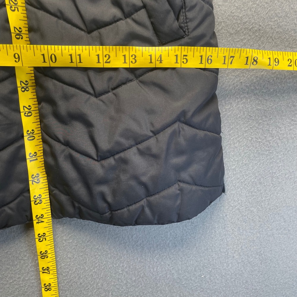 Say What Women Jacket Black Quilted Puffer Ribbed Knit Medium Hybrid Zip Up - Picture 10 of 11